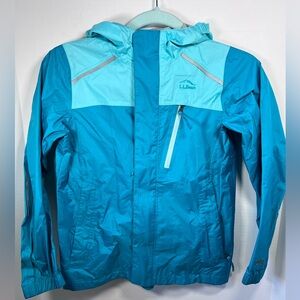 L.L. Bean Colorblock Turquoise Kids' Rain Jacket Size Small/8